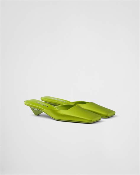 prada mules green|women's prada mules.